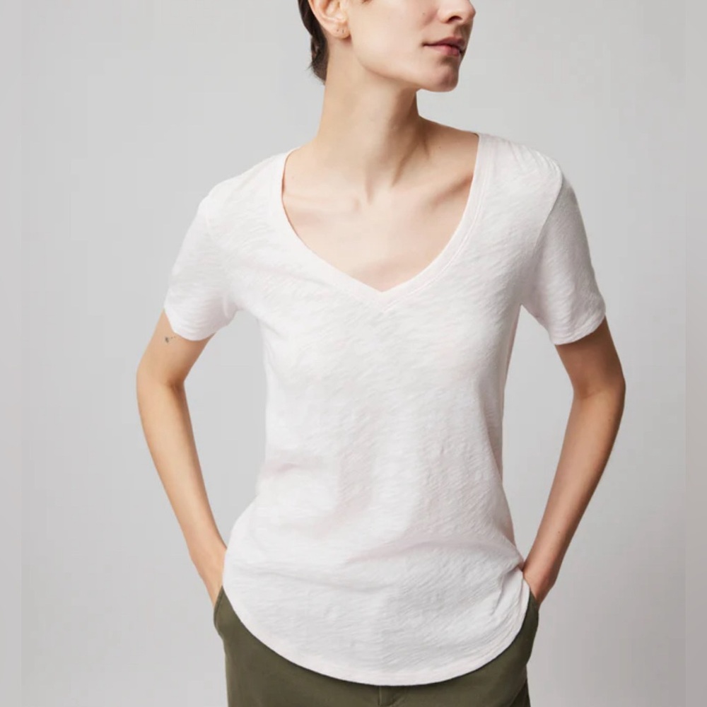 ATM Jersey Classic Short Sleeve V-Neck Tee - Size Small